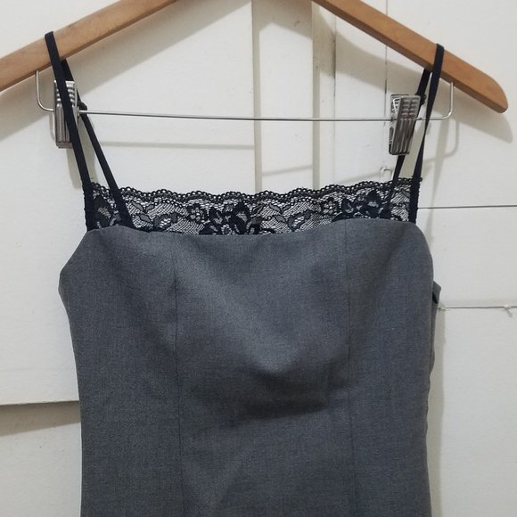 NWT LACE GRAY MNI DRESS - Picture 7 of 9